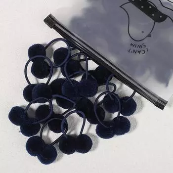 5/10/20 шт./набор однотонные двойные плюшевые шарики эластичные резинки для волос для детей девочек веревки для волос завязки хвостик головные уборы аксессуары для волос подарок 5Pcs