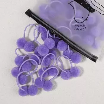 5/10/20 шт./набор однотонные двойные плюшевые шарики эластичные резинки для волос для детей девочек веревки для волос завязки хвостик головные уборы аксессуары для волос подарок 5Pcs