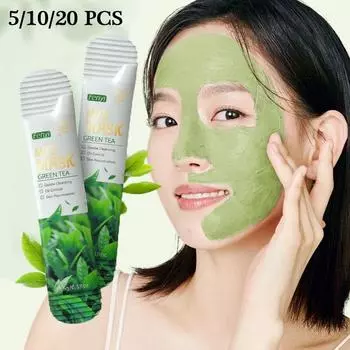 5/10/20 шт. Очищающая грязевая маска с зеленым чаем 5 г 5PCS