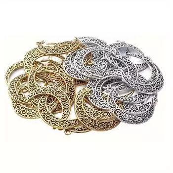 5/10/20 шт. Простая полая луна, маленькая подвеска, полая полумесяц, сплав, подвеска, ожерелье, браслет, цепочка для ног, цепочка для телефона, изготовление ювелирных изделий своими руками Random Color 5pcs