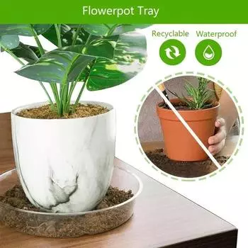 5/10/20 шт. прозрачные пластиковые поддоны для цветочных горшков для растений комплект нескользящие круглые поддоны для цветочных горшков для внутреннего и наружного использования для дома и сада