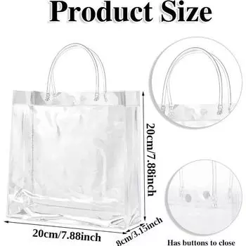 5/10/20 шт прозрачные ПВХ подарочные пакеты Рождество свадьба день рождения вечеринка юбилеи цветы подарки ручная упаковка пакеты 20x20x8cm
