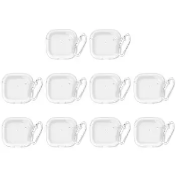 5/10/20 шт. Прозрачный защитный чехол для Apple AirPods 4 2024 Мягкий прозрачный противоударный чехол из ТПУ с карабином