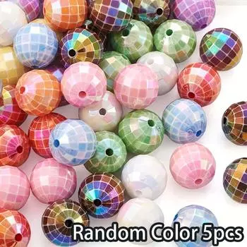 5/10/20 шт. Современный стиль искусства диско-шар в форме смоляного материала случайный цвет зрелый элегантный стиль DIY браслет ожерелье серьги брелок ключ 5pcs