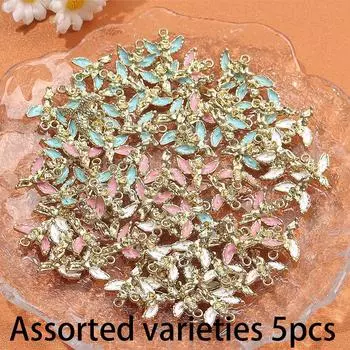 5/10/20 шт. сплав материала трехцветная эмаль ангел кулон ангел фея кулон, используется для DIY ювелирных аксессуаров 5pcs