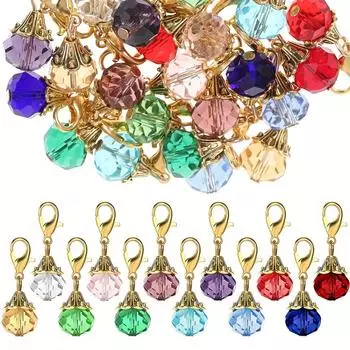 5/10/20 шт. стеклянный кулон, многоцветный кулон, стеклянный брелок, кулон с пряжкой-лобстером, используемый для брелка, ожерелья, браслета, ювелирных изделий, DIY-аксессуаров Random Color 5pcs