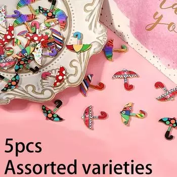 5/10/20 шт. Зонт ювелирные изделия сплав эмаль ювелирные изделия кулон милый и красочный оптом ювелирные изделия браслет ожерелье серьги DIY товары для рукоделия Assorted varieties 5pcs