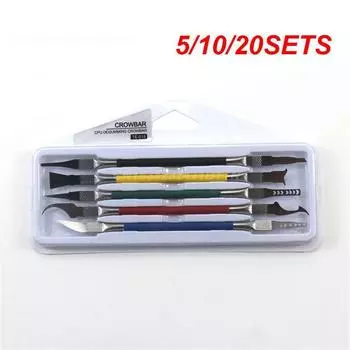 5/10/20SETS Crowbars Removal Rubber Noise 5 In 1 Deassembly Мобильный телефон Материнская плата Чип Шпатель Pry Knife Разборка Ремонт