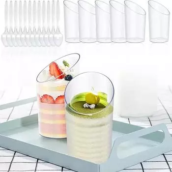 5/10 70 мл 2,5 унции Формочки для мороженого Пластиковые формочки для пудинга Формочки для мусса Торт Упаковка для десерта Пикник Вечеринка Десертные формочки Рождественские принадлежности