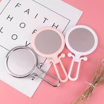 5/10-кратное увеличительное ручное зеркало для путешествий, двухстороннее складное ручное зеркало для макияжа 5X белый