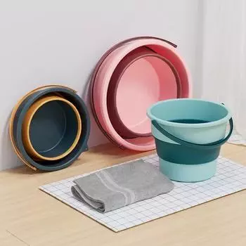 5/10 л силиконовое ведро для рыбалки, складное ведро для мытья автомобиля, принадлежности для рыбалки на открытом воздухе, квадратное ведро для ванной комнаты, кухни, кемпинга