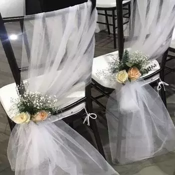 5/10 м прозрачная хрустальная органза тюль рулон ткани свадебное украшение для вечеринки своими руками стул из органзы свадебная арка декор принадлежности для дня рождения 48CMX500CM