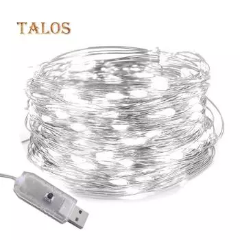 5/10 м водонепроницаемый USB светодиодный медный провод сказочный гирляндный светильник для рождественской вечеринки профессиональный декор 10M розовый