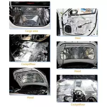 5/10 мм звукоизоляционный теплоизоляционный коврик для автомобиля, фургона, звукоизоляция, шумопоглощающая изоляция, изоляция капота автомобиля, бесшумная дверь, стена