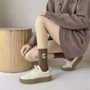 5/10 новых средних чулок Носки без косточек Милые носки Женские носки 5PCS