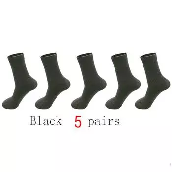 5/10 пар мужских деловых носков из бамбукового волокна, высококачественные дышащие модные длинные черные носки в стиле ретро Harajuku, размер 40-46 EUR SIZE 39-46