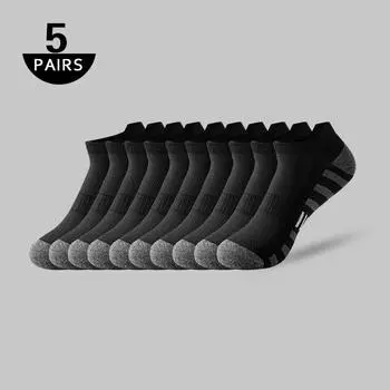 5/10 пар мужских коротких носков Летние тонкие мужские черно-белые серые повседневные деловые носки сетчатые дышащие мужские спортивные носки подарок 39-44