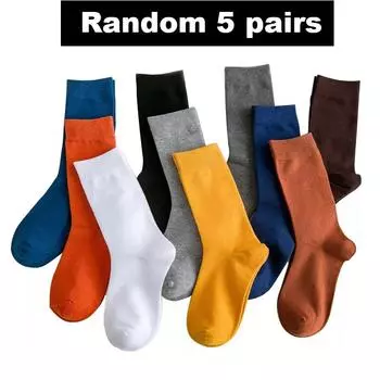 5/10 пар высококачественных мужских носков весна-осень, размер 38-45, длинные носки для мужчин, деловые носки для мужчин, подарки, повседневные носки size38-44