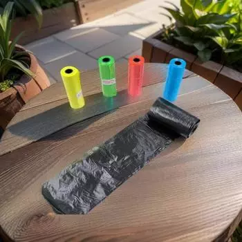 5/10 рулонов, мешок для собачьих какашек, мешки для домашних питомцев, мешки для мусора для собак и кошек, чистый мешок для щенков, собак, разные цвета, уличные товары для домашних животных 5 Rolls