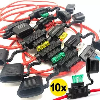 5/10 шт. 14AWG автомобильный мини-предохранитель, держатель предохранителя лезвия, водонепроницаемый для 2 В 30 А, автомобильный, мотоциклетный, гнездо выключателя
