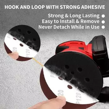 5/10 шт. 5-дюймовых 8-отверстий 125 мм красных шлифовальных дисков, наждачная бумага с креплением «липучка» для сухой шлифовки, эксцентриковые шлифовальные диски № 100–600