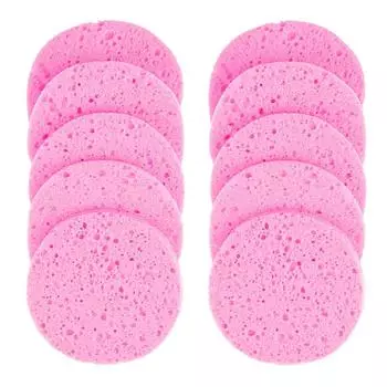 5/10 шт. 6/7/8/9 см лицо круглый инструмент для снятия макияжа губка из натуральной древесной массы целлюлозный компресс косметическая пуховка губка для мытья лица