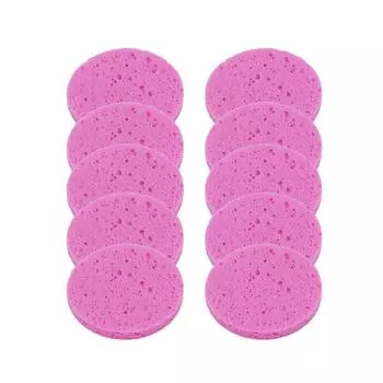 5/10 шт., 6/8/10 см, круглый инструмент для снятия макияжа с лица, губка из натуральной древесной массы, целлюлозный компресс, косметическая пуховка, губка для умывания лица