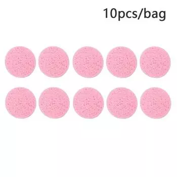 5/10 шт. 6 см круглый инструмент для снятия макияжа с лица, губка из натуральной древесной массы, целлюлозный компресс, косметическая пуховка, губка для умывания лица
