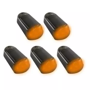 5/10 шт. беспроводные фонари кабины для грузовиков солнечные фонари кабины цвета для универсальных автомобильных фонарей светодиодные 7 Ro X6I4 5pcs black shell yellow light-One size