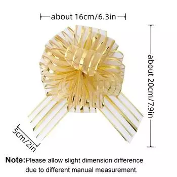5/10 шт. большой бант для упаковки подарков лента для свадьбы, вечеринки, дня рождения, праздника, Рождества, украшения подарков, коробки, украшения, лента-бантик 5PCS золотой