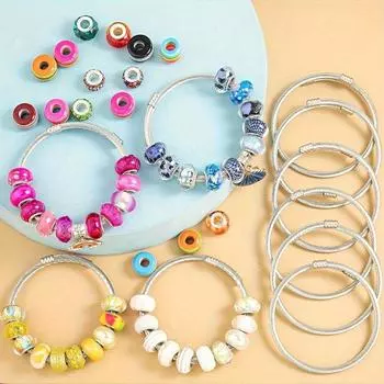 5/10 шт. браслет-подвеска в виде змеи для девочек, регулируемый браслет в форме змеи, принадлежности для изготовления ювелирных изделий своими руками, серебряный браслет из нержавеющей стали.