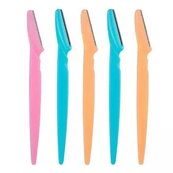 5/10 шт. бритва для бровей с защитным чехлом многоцелевой отшелушивающий инструмент для лица дермапланинг женский мужской триммер для бровей 5pcs