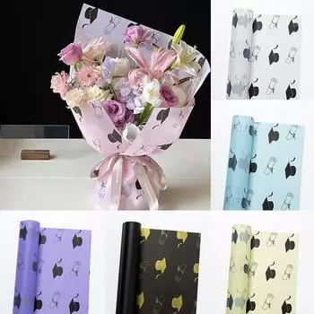 5/10 шт. Бумага для букета в виде шляпы доктора, подарочная упаковка, подарочная бумага для цветов, перламутровая пленка 57x57 см 5pcs белый