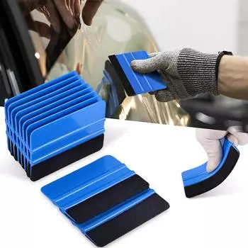 5/10 шт. фетровый скребок для кромки 4 дюйма скребок для винила автомобиля инструмент для стайлинга виниловой пленки аппликатор для наклеек инструмент для сглаживания обоев 5PCS синий