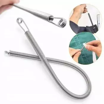 5/10 шт. Гибкая пружинная нитевдеватель Многоцелевой инструмент для быстрой заправки веревки Гибкая нитевдеватель для самостоятельной сборки 5pcs светло-серый
