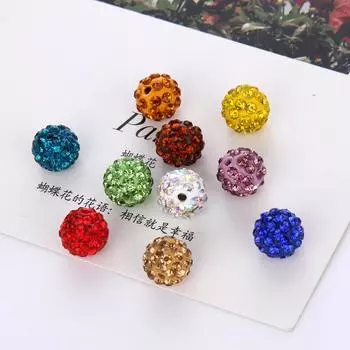 5/10 шт. глиняные хрустальные стразы, круглые бусины Шамбала в форме дискотеки, 10 мм 10mm 5Pcs оливковое зеленый