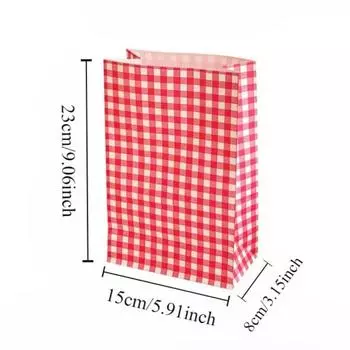 5/10 шт. красочный клетчатый крафт-бумажный пакет для рождественской свадьбы, дня рождения, вечеринки, конфет, подарка, упаковка для самостоятельного изготовления, симпатичная сумка для хранения украшений 5PCS оранжевый