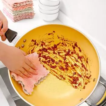 5/10 шт. кухонные аксессуары, супер впитывающая ткань из микрофибры, салфетка для посуды, посуда, домашнее чистящее полотенце, кухонные инструменты, гаджет ALI253