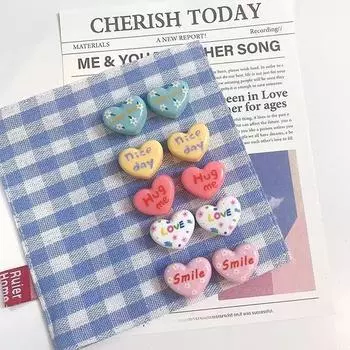 5/10 шт. магнитов на холодильник в форме сердца с английскими буквами, подходящих для украшения холодильника, офиса, дома, доски