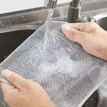 5/10 шт. Металлические чистящие салфетки, не царапающие, многоцелевые проволочные кухонные салфетки, для влажной или сухой уборки, для мотоцикла и кухни single layer,1pcs