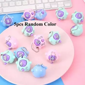 5/10 шт. Милые мини-брелоки для игры «Камень, ножницы, бумага», Интересные игрушки, Брелок, Декор для кошелька, рюкзака, Снятие стресса, Сувениры для вечеринок, Случайные цвета 5pcs (random Colors) разноцветный