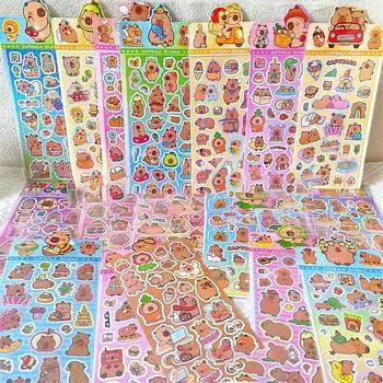 5/10 шт. милые наклейки с изображением капибары из мультфильма креативные водонепроницаемые декоративные наклейки кавайные наклейки для телефона сделай сам наклейки для стакана воды подарки A1