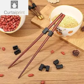 5/10 шт. многоразовые палочки для еды, обучающие китайские палочки для еды, держатель для тренировок для детей, начинающих тренеров или учащихся 5pcs чёрный