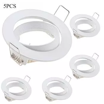 5/10 шт. MR16 фитинг потолочный точечный светильник монтажный вырез 75 мм круглый Gu10 точечный светильник встраиваемый светодиодный потолочный светильник светильник white