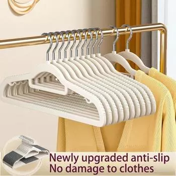 5/10 шт., нескользящая вешалка для одежды для домашнего использования, сухая и влажная, вешалка для одежды, шкаф для хранения, подвешивание, защита плеч, сушилка 5pcs белый