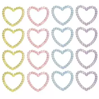 5-10 шт./пакет акриловые AB цветные полые бусины в форме сердца для самостоятельного изготовления браслета, ожерелья, серег, ювелирных изделий, аксессуаров 40x36mm 5pcs/bag