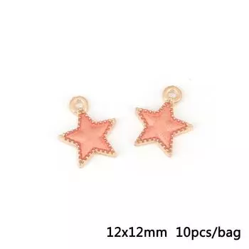 5/10 шт./пакет, капающий сплав, звезда, луна, планета, кулон в форме браслета «сделай сам», ожерелье, аксессуары для изготовления ювелирных изделий 12x12mm 10pcs/bag