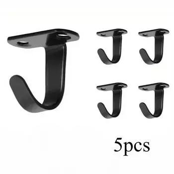 5/10 шт. Потолочные крючки из нержавеющей стали с винтовым креплением, Крючок для полотенец под полкой, Сверхпрочная вешалка для ванной комнаты, шкафа, гаража 5pcs