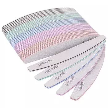 5/10 шт. профессиональная пилочка для ногтей наждачная бумага прочные толстые пилочки для ногтей шлифовка полумесяц лайм аксессуары и инструменты для ногтей