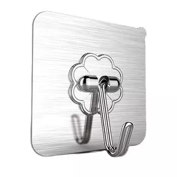 5/10 шт., прозрачные прочные самоклеящиеся крючки из нержавеющей стали, вешалка для хранения ключей для кухни, ванной комнаты, двери, стены, многофункциональная